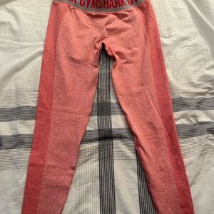 Gymshark Red Leggings Athletic Bottoms